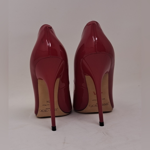 Jimmy Choo Women's Anouk Patent Red Leather Pumps 120 Italy Size 34 / 4US - Picture 8 of 16